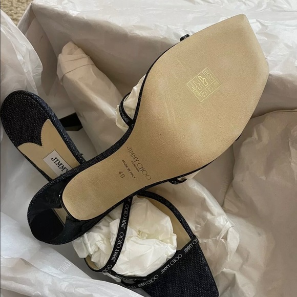 🛑 SOLD 🛑 NIB JIMMY CHOO DENIM SANDALS - Picture 2 of 5